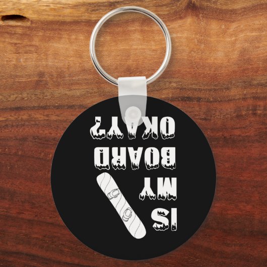 Snowboard Snowboarder Wintersport F Sleutelhanger (Voorkant)