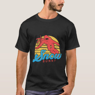 Snowboard Snowboarding Retro Bunny Girl T-shirt