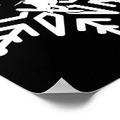 Snowboard Snowflake  Retro Poster (Hoek)