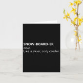 Snowboard T-shirt Snowboarder Definitie Kaart (Gele Bloem)