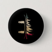 Snowboard Tree Snowboarder Retro Ronde Button 5,7 Cm (Voorkant)