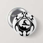 snowboard. tribalz. ronde button 5,7 cm (Voorkant /achterkant)