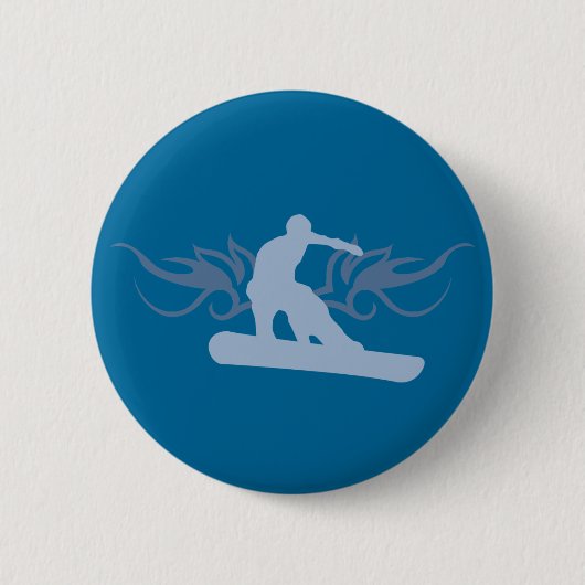 snowboard. tribalz. ronde button 5,7 cm (Voorkant)