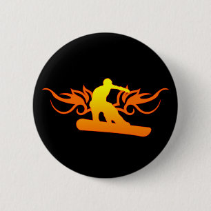 snowboard. tribalz. ronde button 5,7 cm