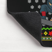Snowboard Ugly KerstSweater Pattern Ninja Sno Muismat (Hoek)