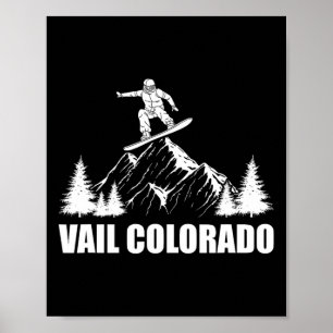 Snowboard Vail Colorado Snowboarden Poster