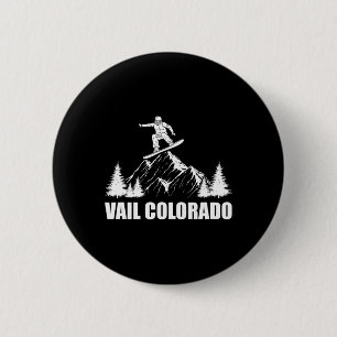 Snowboard Vail Colorado Snowboarden Ronde Button 5,7 Cm