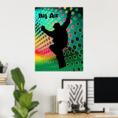 Snowboard van de kosmische sneeuwstorm poster (Thuiskantoor)