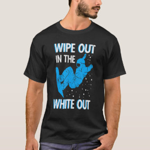 Snowboard veeg uit in het witte skigebied Sno T-shirt