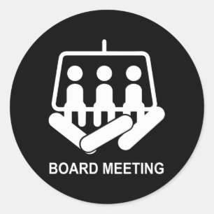 Snowboard vergadering ronde sticker