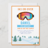 Snowboard verjaardagsuitnodiging kaart (Voorkant)