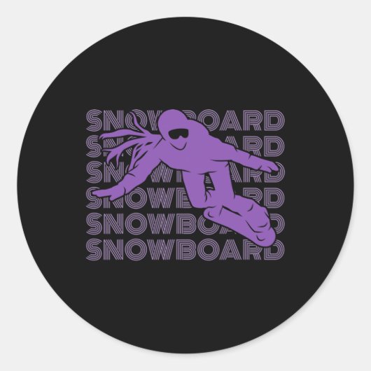 Snowboard Vrouwen Snowboarder 2 Ronde Sticker (Voorkant)