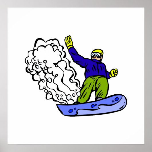 Snowboard Wake Poster (Voorkant)