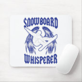 Snowboard Whisperer Rock and Roll stijl Angel Wing Muismat (Met muis)