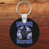 Snowboard Whisperer Rock and Roll stijl Angel Wing Sleutelhanger (Voorkant)