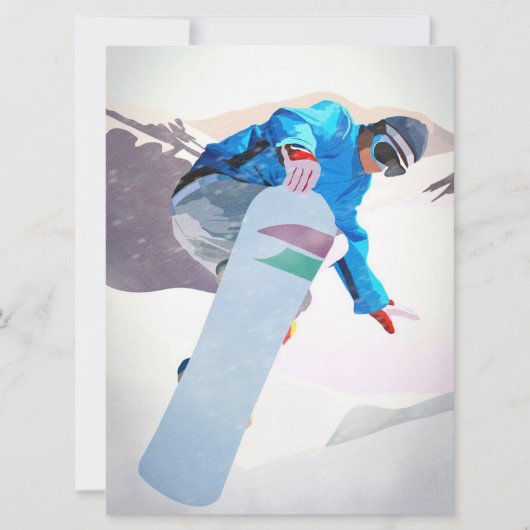 Snowboard Winter Sport_ Carte Plat (Devant)