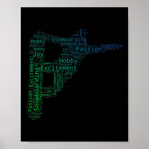 Snowboard Winter Sport Mannen Snowboarding Poster