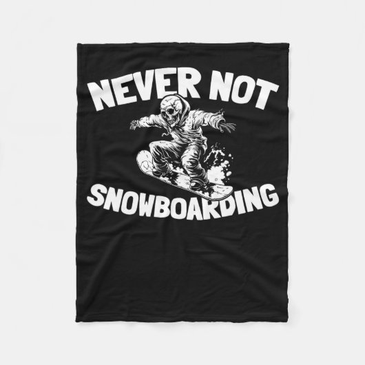 Snowboard Wintersport - Snowboarder Fleece Deken (Voorkant)