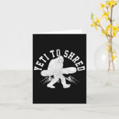 Snowboard Yeti om Bigfoot snowboarder grappig te v Kaart (Gele Bloem)