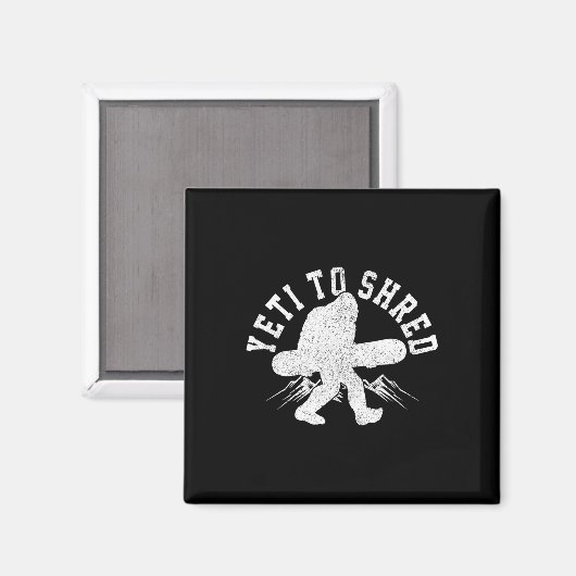 Snowboard Yeti om Bigfoot snowboarder grappig te v Magneet (Voorkant / Achterkant)