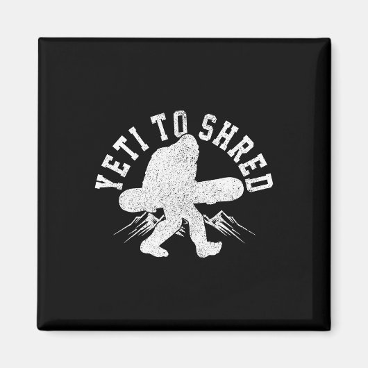Snowboard Yeti om Bigfoot snowboarder grappig te v Magneet (Voorkant)