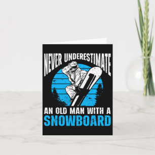 Snowboarden Art Mannen Snowboard Winter Cool Snowb Kaart