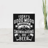 Snowboarden Bier  Vandaag is het Goede M Kaart (Voorkant)