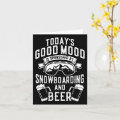 Snowboarden Bier  Vandaag is het Goede M Kaart (Gele Bloem)