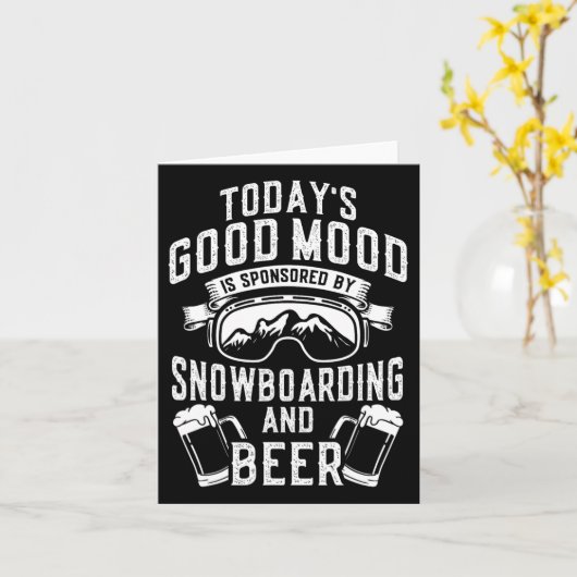 Snowboarden Bier  Vandaag is het Goede M Kaart (Gele Bloem)
