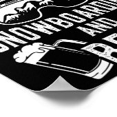 Snowboarden Bier Vandaag is het Goede M Poster (Hoek)