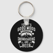 Snowboarden Bier  Vandaag is het Goede M Sleutelhanger (Voorkant)