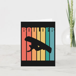 Snowboarden Boulder Colorado 70s Silhouette Gift Kaart