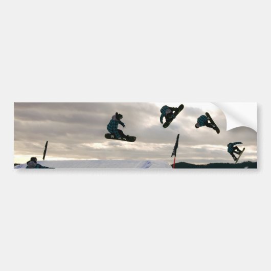 Snowboarden Bumperstickers (Voorkant)