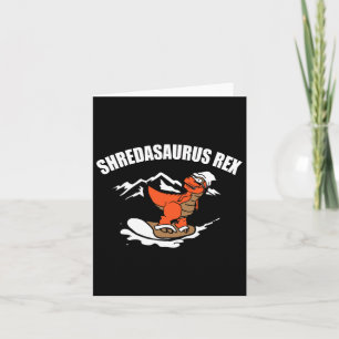 Snowboarden Dinosaur Funny Snowboard Kind Gift Kaart