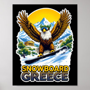 Snowboarden Eagle in Griekenland Schilderachtig Poster