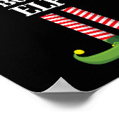 Snowboarden Elf Matching Family Kerstmis P Poster (Hoek)