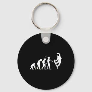 Snowboarden Evolution T Shirt voor mannen Sleutelhanger