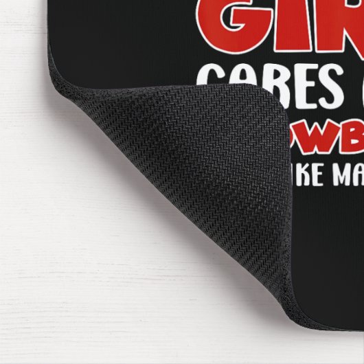 Snowboarden Het enige waar dit meisje om geeft is Muismat (Hoek)