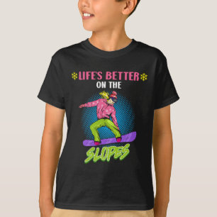 Snowboarden Het leven is beter op de piste Funny G T-shirt