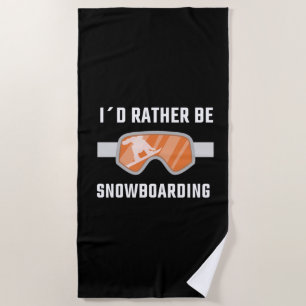 Snowboarden - Ik zou liever op instapniveau zitten Strandlaken