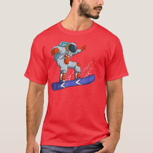 Snowboarden in de ruimte t-shirt