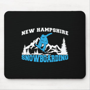 Snowboarden in New Hampshire Winter en Mountain Sp Muismat