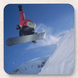 Snowboarden in Snowbird Resort, Utah (MR) Bier Onderzetter
