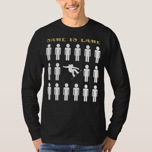 Snowboarden is hetzelfde als Lame Tee Shirt - vers (Voorkant)