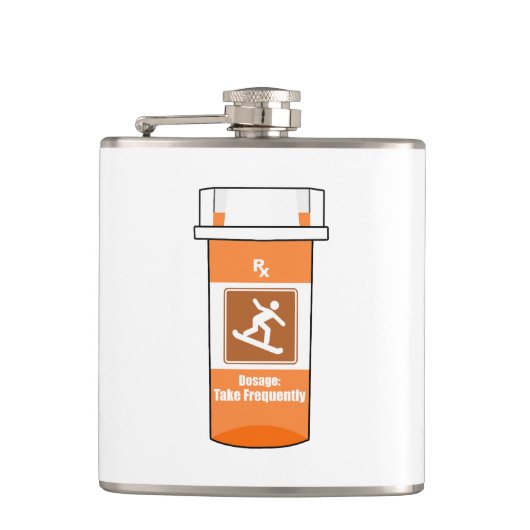 Snowboarden Is Mijn Drug Heupfles (Voorkant)