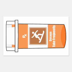 Snowboarden is mijn medicijn rechthoekige sticker