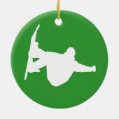 snowboarden keramisch ornament (Achterkant)