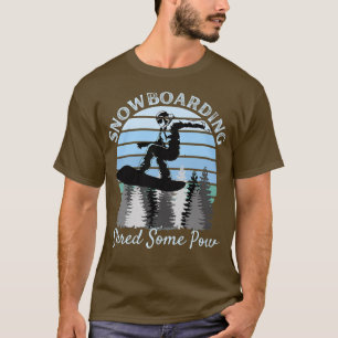 Snowboarden koesteren blauw zondje t-shirt