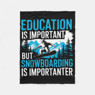 Snowboarden Lover Humor Ontwerp Funny Snowboarder Fleece Deken