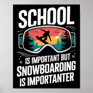 Snowboarden Lover Humor Ontwerp Funny Snowboarder Poster
